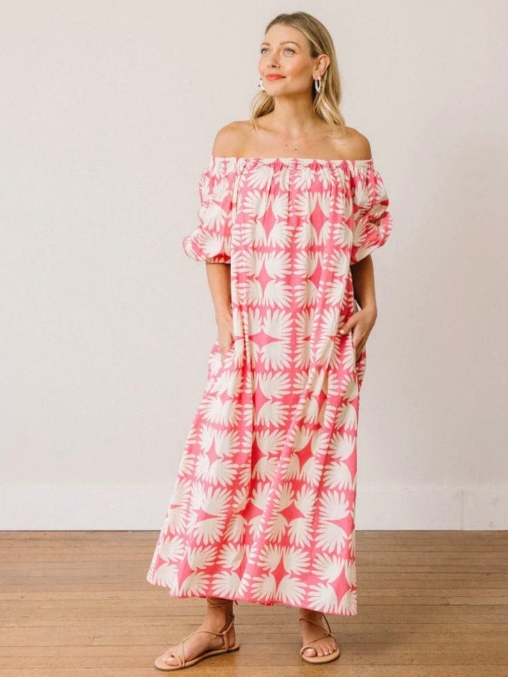 Sunshine Tienda Tile Ace Lounge Dress Pink Lemonade XS